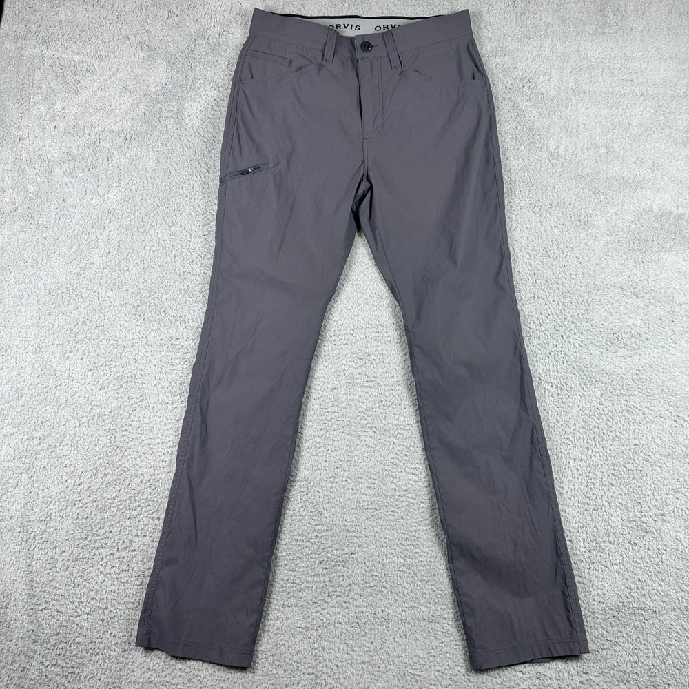 Orvis Tech Pants Mens 32x34 Gray Performance Hiking Fishing Outdoor Stretch